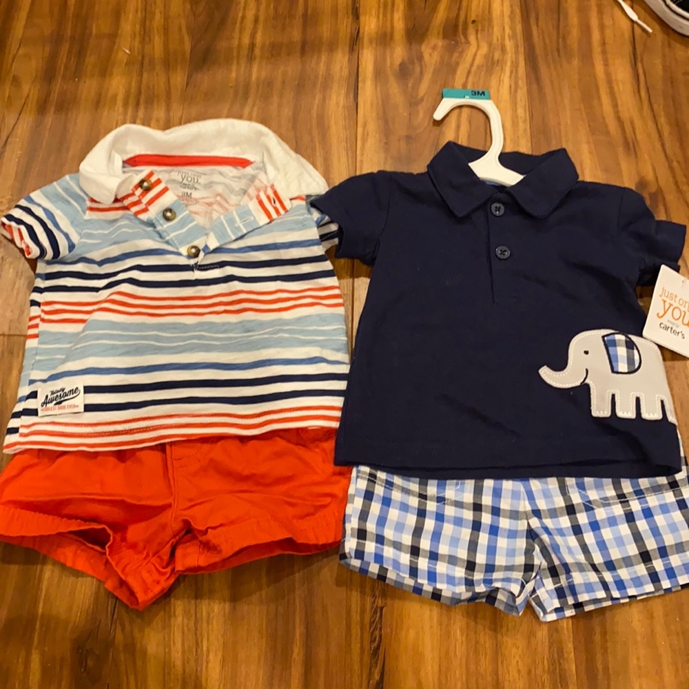 Two boys 3-month outfits. One NWT!